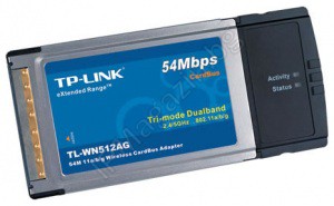 TL-WN512AG, 54M, Wireless. Card Bus, Adapter 